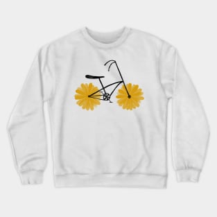 Flowered Power Bicycle Yellow Daisy Crewneck Sweatshirt